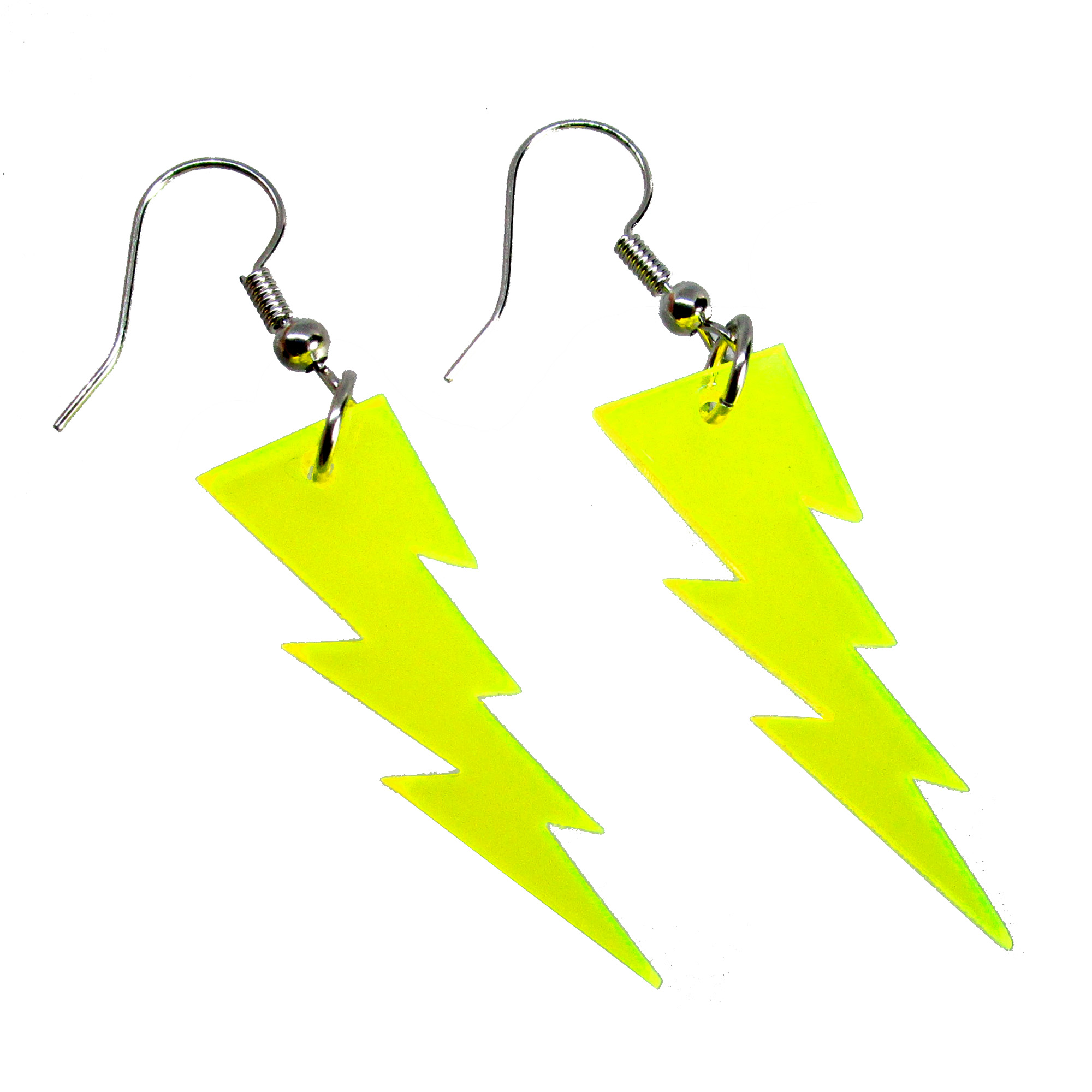 Neon 80s Lightning Bolt Earrings  Party City