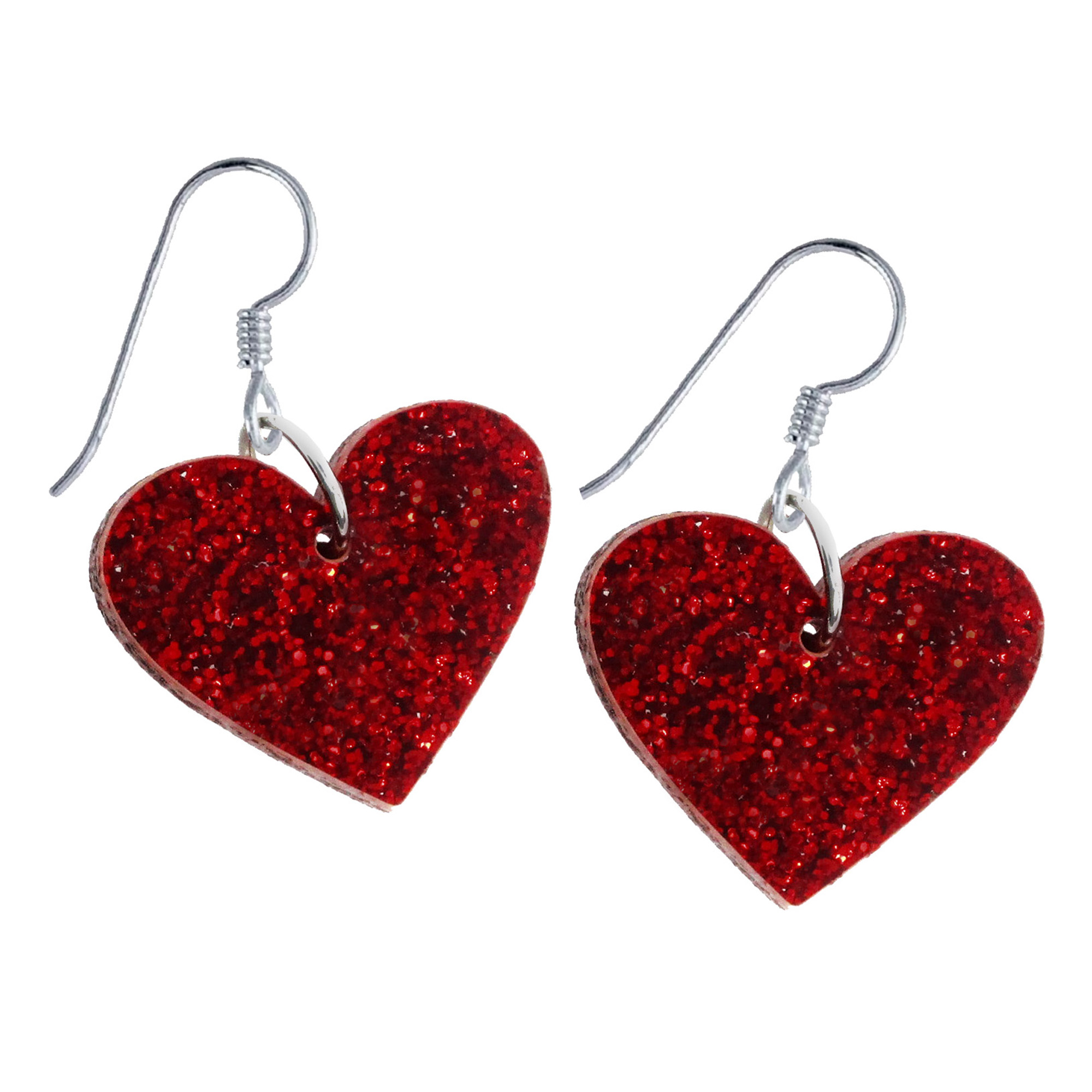 Valentines Day Earrings for Women Red Love Heart Earrings Hot Pink Heart  Earrings Acrylic Glitter Earrings Valentines Day Gifts for Girlfriend
